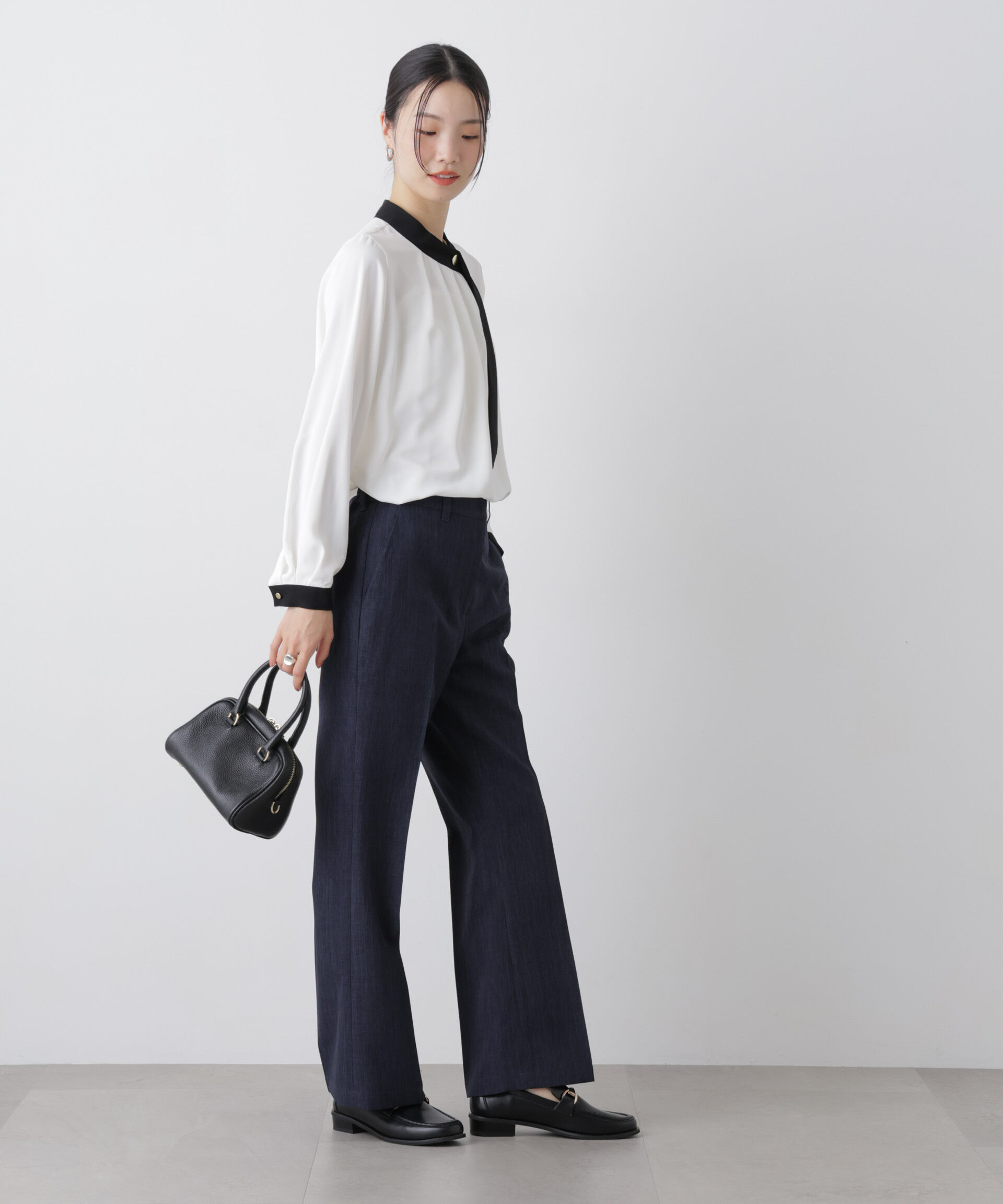 nano･universe「多機能センタープレスパンツ(セットアップ可)」|チノ|