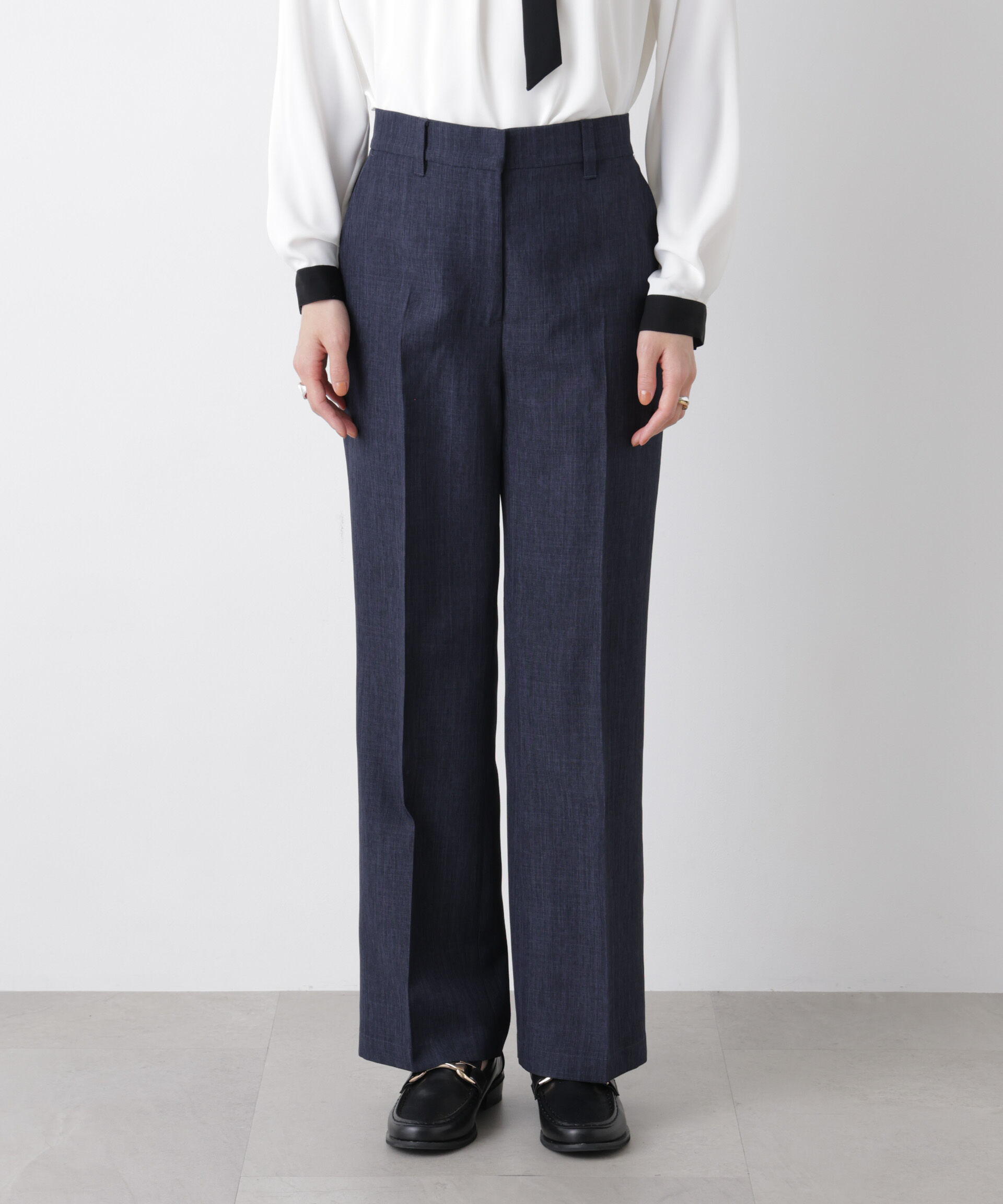 nano･universe「多機能センタープレスパンツ(セットアップ可)」|チノ|