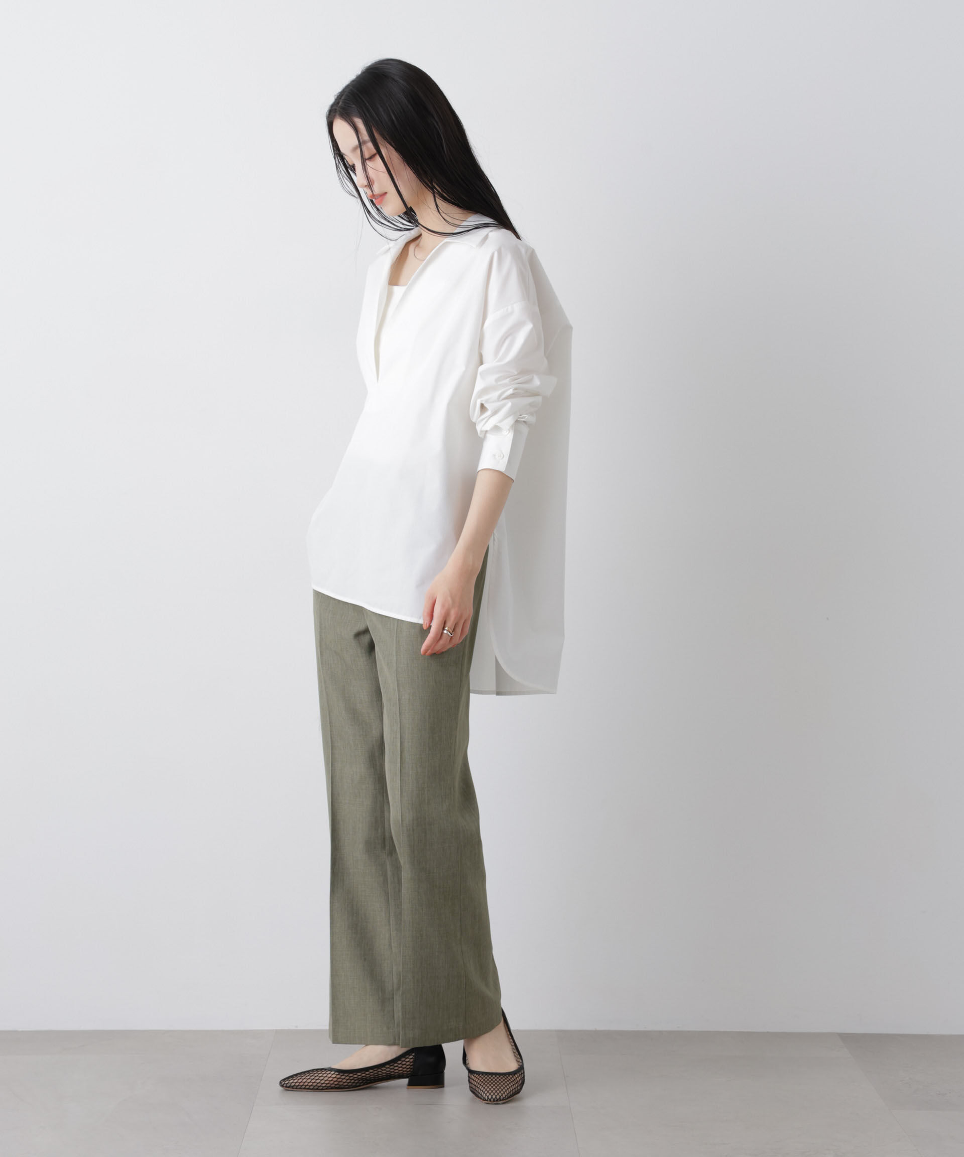 nano･universe「多機能センタープレスパンツ(セットアップ可)」|チノ|