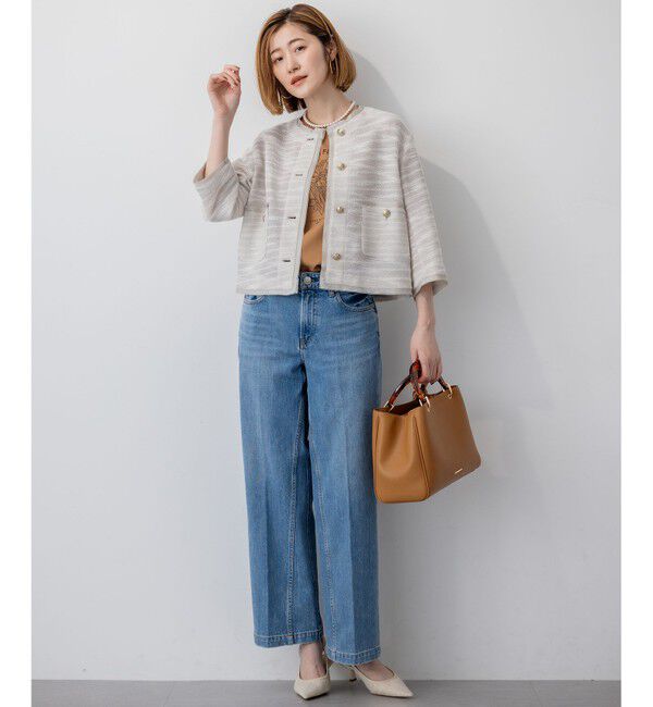 23区「【RED CARD TOKYO&times;23区】デニム ワイドパンツ」|デニム|