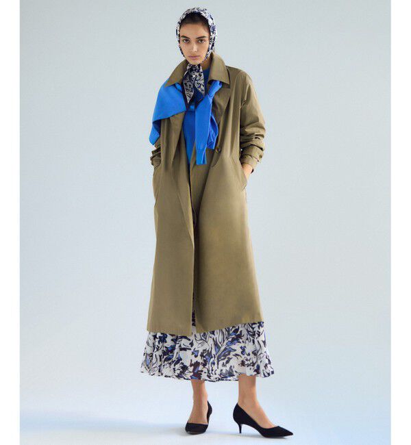 23区「【洗える】ニュアンスフラワープリント フレア スカート」|スカート|