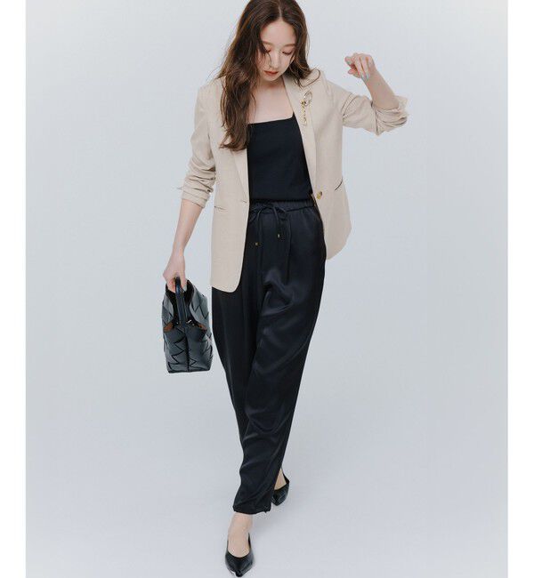 23区「【洗える】ドレープサテン 2WAY ドロスト パンツ」|その他|