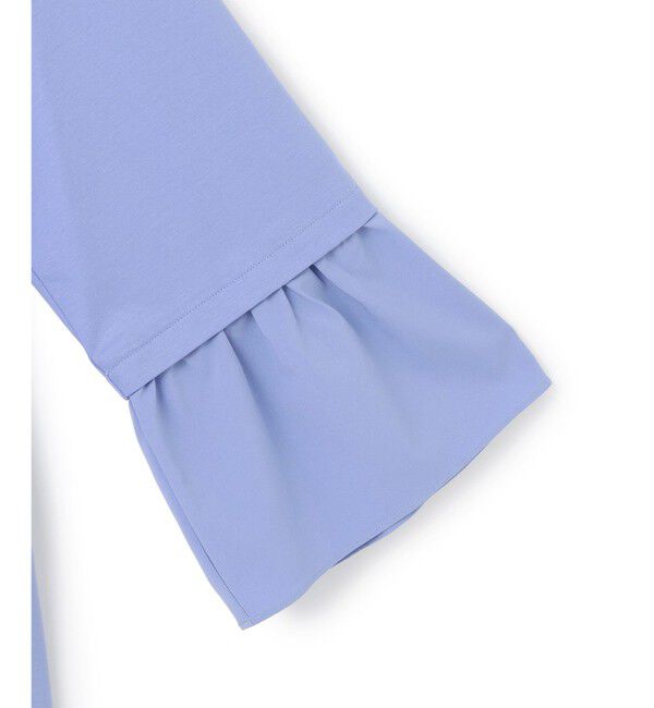 23区「【洗える】シルキータフタコンビ ペプラム カットソー」|Tシャツ・カットソー|