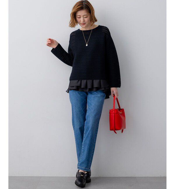 23区「23区DENIM ストレートフィット デニムパンツ」|デニム|