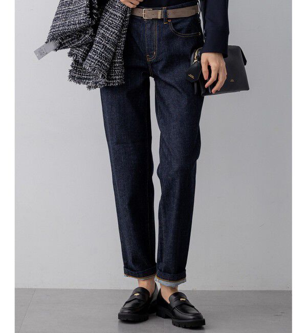 23区「23区DENIM ストレートフィット デニムパンツ」|デニム|ネイビー系