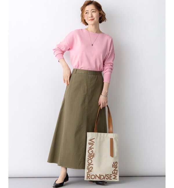 23区「コットンポリエステルストレッチ オーバーサイズ ニット」|ニット・セーター|