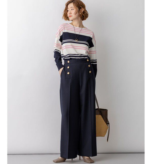 23区「コットンポリエステルストレッチ オーバーサイズ ニット」|ニット・セーター|