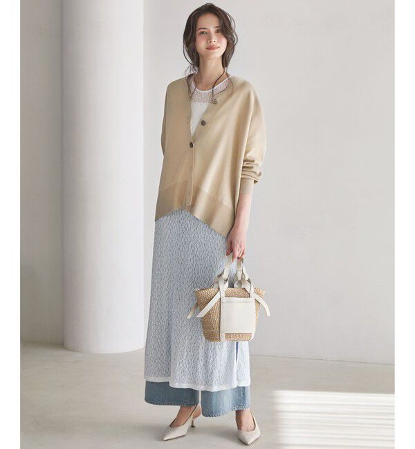 23区「【SLOW/一部店舗限定】リンクルレース レイヤード ワンピース」|ワンピース|