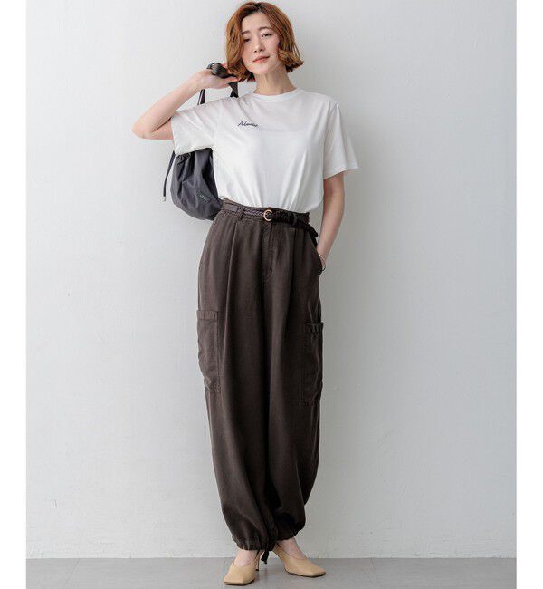 23区「【SLOW/一部店舗限定】ガーメントツイル ワイドタック パンツ」|その他|