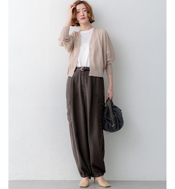 23区「【SLOW/一部店舗限定】ガーメントツイル ワイドタック パンツ」|その他|