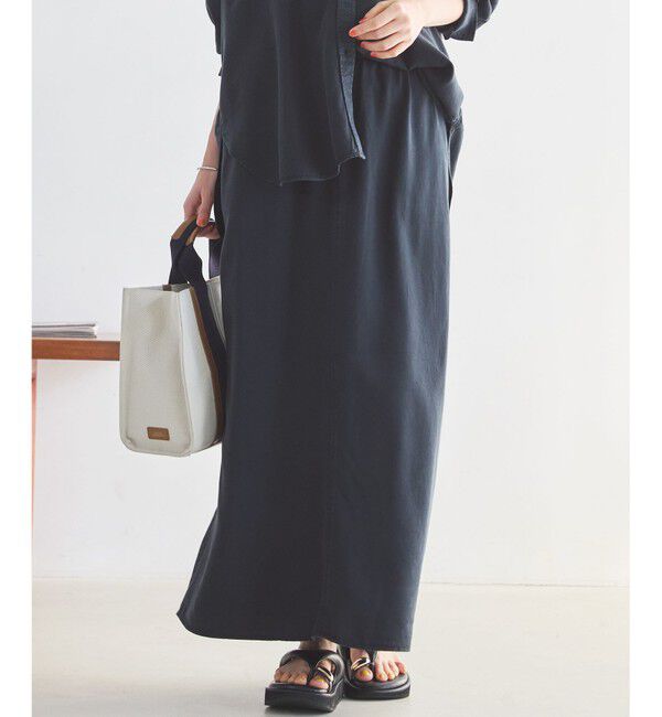 23区「【SLOW/一部店舗限定】ガーメントツイル セミフレア スカート」|スカート|ネイビー系