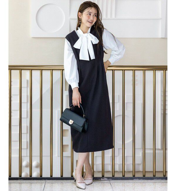 ANY SIS「【優木まおみさんコラボ】秒映えセレモニー ブラウス &times; ジャンパースカート」|ジャンパースカート|