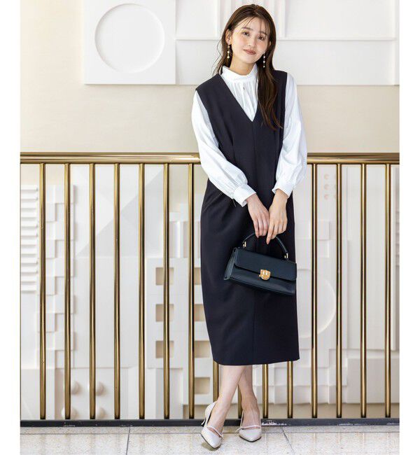 ANY SIS「【優木まおみさんコラボ】秒映えセレモニー ブラウス &times; ジャンパースカート」|ジャンパースカート|