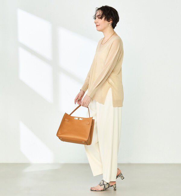 NOLLEY'S sophi「麻混シアーVネックプルオーバーニット」|ニット・セーター|