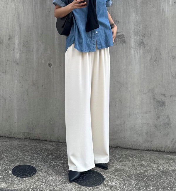 fredy emue「【累計販売数4万本突破！】とろみツイルストレートイージーパンツ」|チノ|