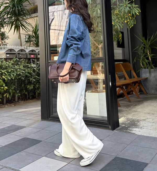 fredy emue「【累計販売数4万本突破！】とろみツイルストレートイージーパンツ」|チノ|