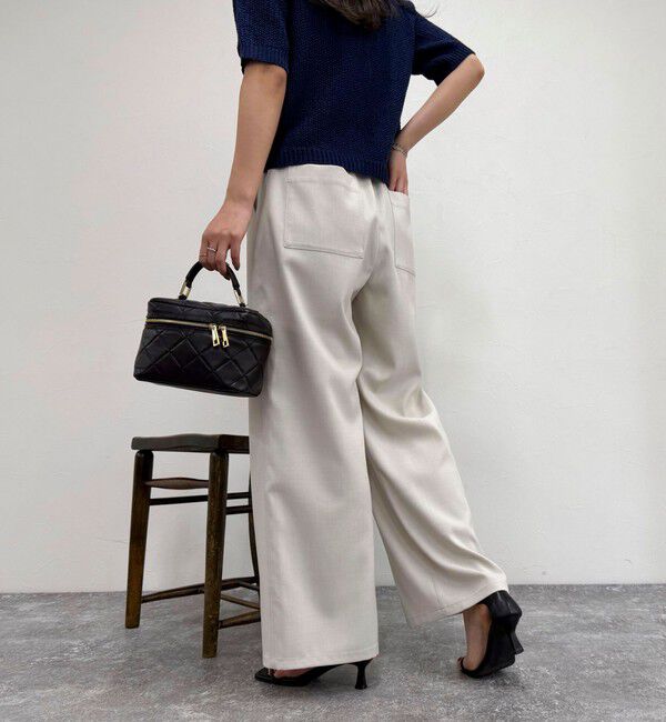 fredy emue「【低身長サイズ34有り】ドライポリイージーセミワイドパンツ」|チノ|