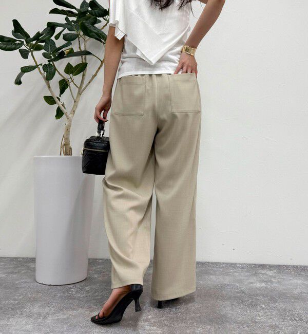 fredy emue「【低身長サイズ34有り】ドライポリイージーセミワイドパンツ」|チノ|