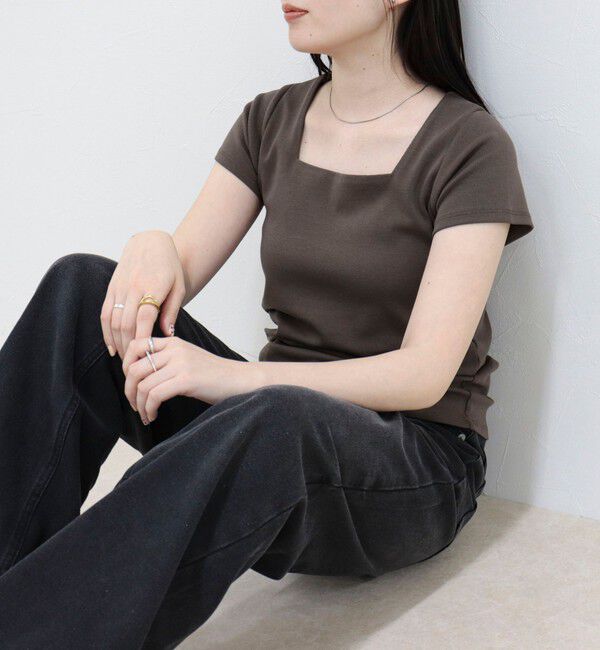 fredy emue「【@sora_522m企画】スクエアネックコンパクトTシャツ」|Tシャツ・カットソー|