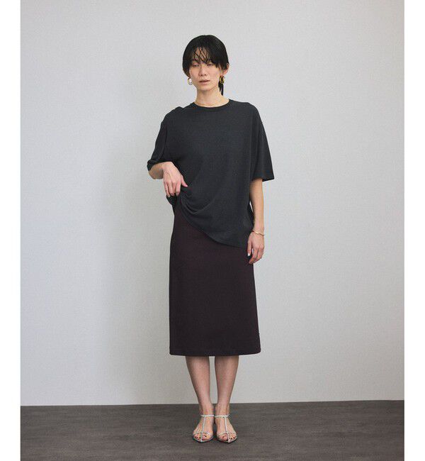 SALON adam et rope'「ハイツイストコットンニットTシャツ」|Tシャツ・カットソー|