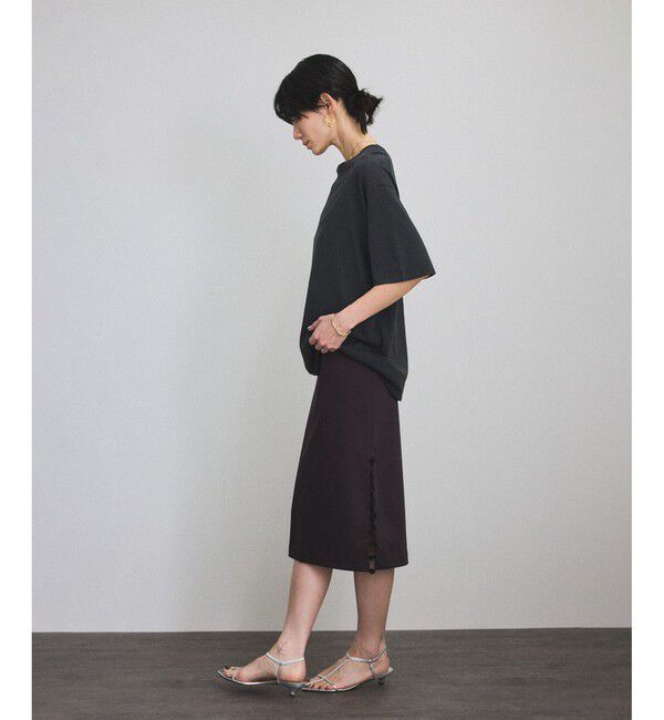 SALON adam et rope'「ハイツイストコットンニットTシャツ」|Tシャツ・カットソー|