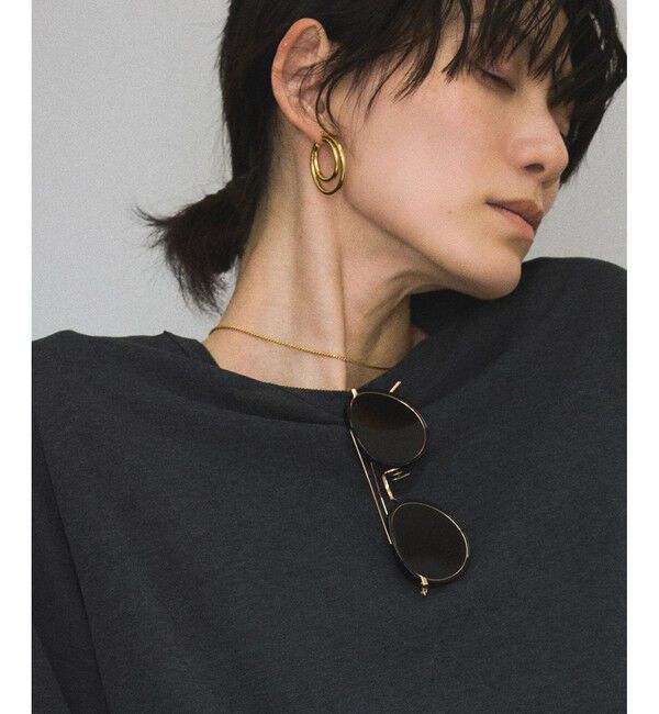 SALON adam et rope'「ハイツイストコットンニットTシャツ」|Tシャツ・カットソー|