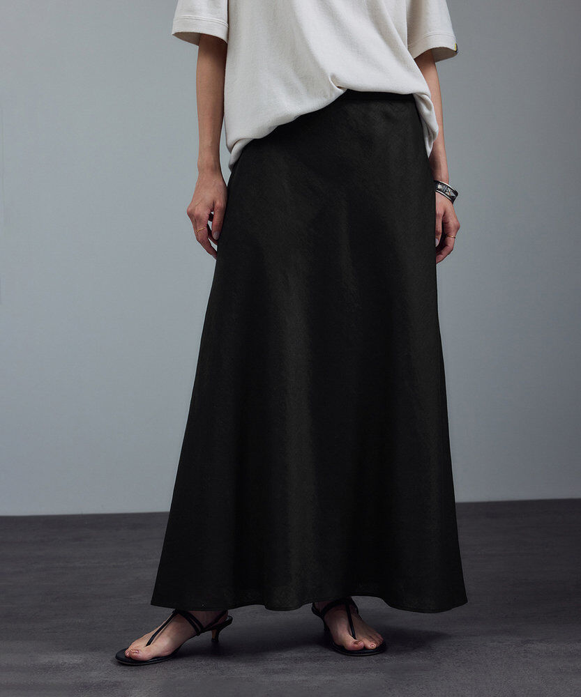 SALON adam et rope'「リネンバイヤススカート［GENTLE LINEN］」|スカート|