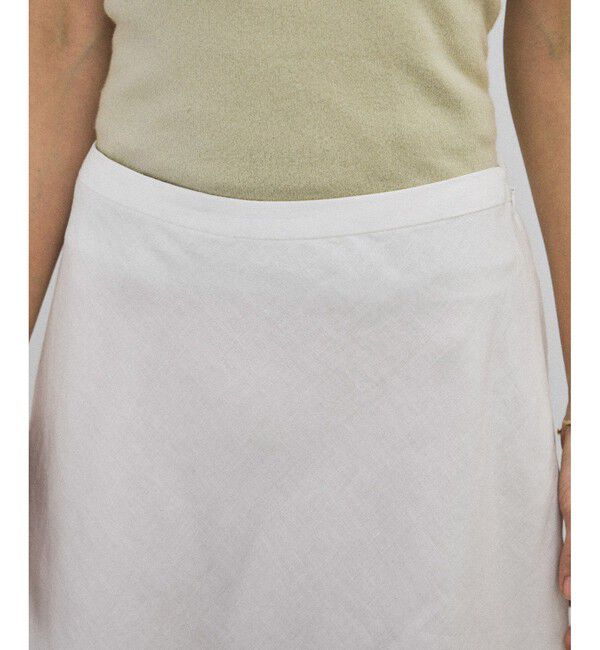 SALON adam et rope'「リネンバイヤススカート［GENTLE LINEN］」|スカート|