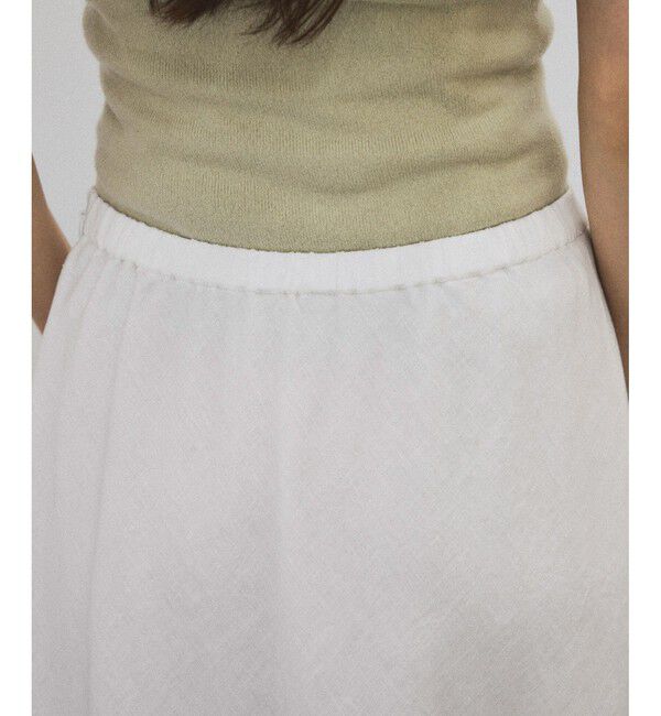 SALON adam et rope'「リネンバイヤススカート［GENTLE LINEN］」|スカート|