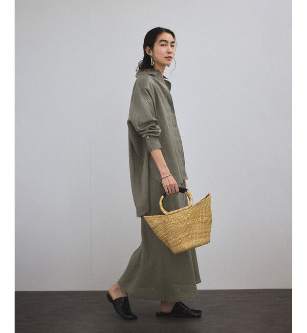 SALON adam et rope'「リネンバイヤススカート［GENTLE LINEN］」|スカート|