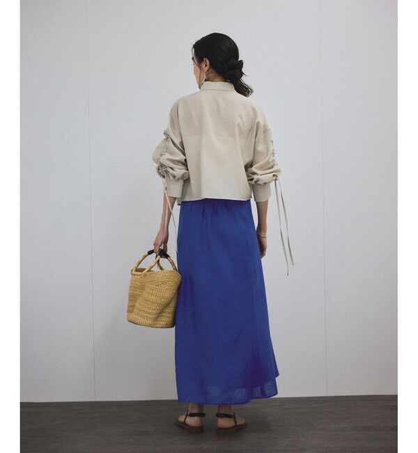 SALON adam et rope'「リネンバイヤススカート［GENTLE LINEN］」|スカート|