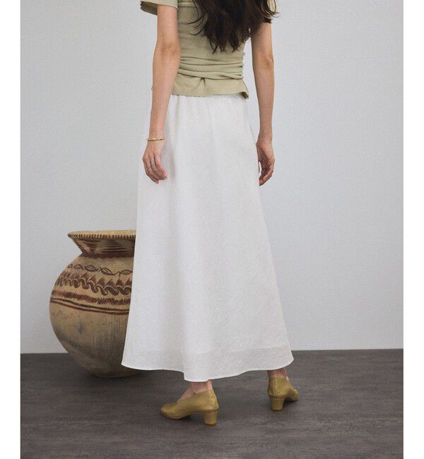 SALON adam et rope'「リネンバイヤススカート［GENTLE LINEN］」|スカート|