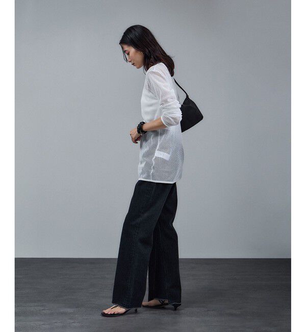 SALON adam et rope'「【IRONING（アイロニング）】mesh long slv」|Tシャツ・カットソー|