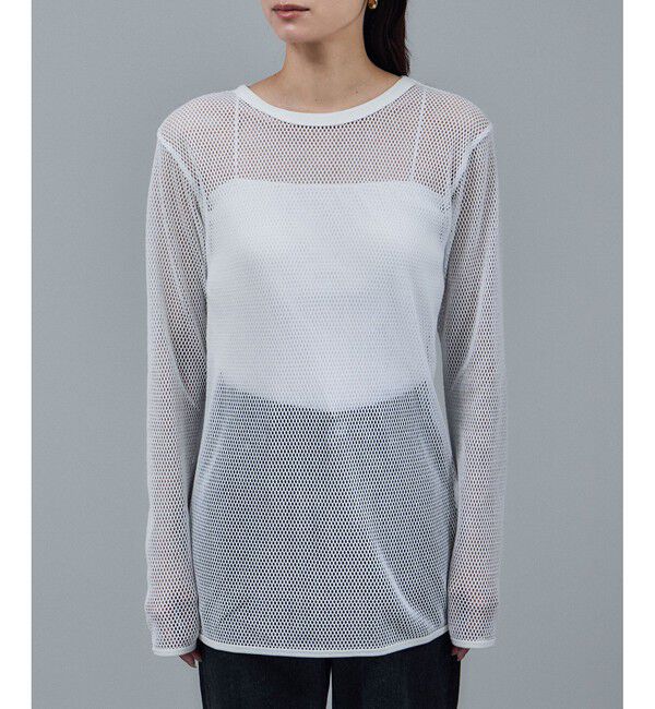 SALON adam et rope'「【IRONING（アイロニング）】mesh long slv」|Tシャツ・カットソー|