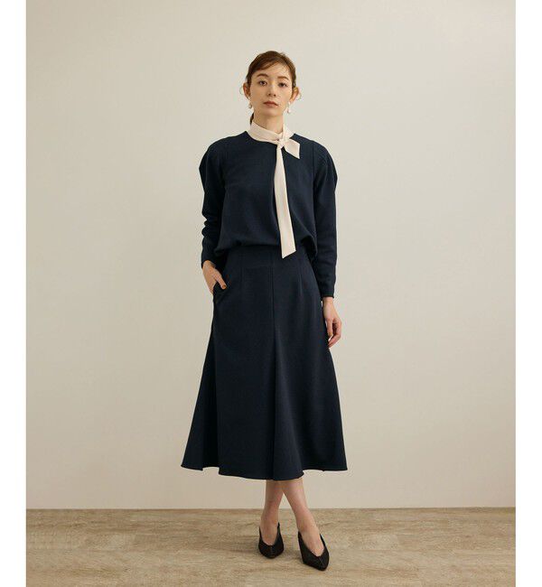 ROPE「【洗える】ジャガードニットプルオーバー（梨地プルオーバー）/セットアップ対応」|Tシャツ・カットソー|