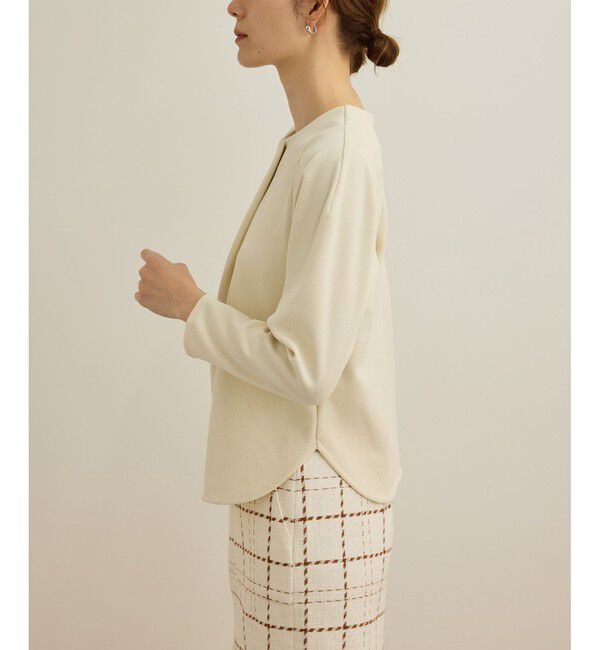 ROPE「【洗える】ジャガードニットプルオーバー（梨地プルオーバー）/セットアップ対応」|Tシャツ・カットソー|