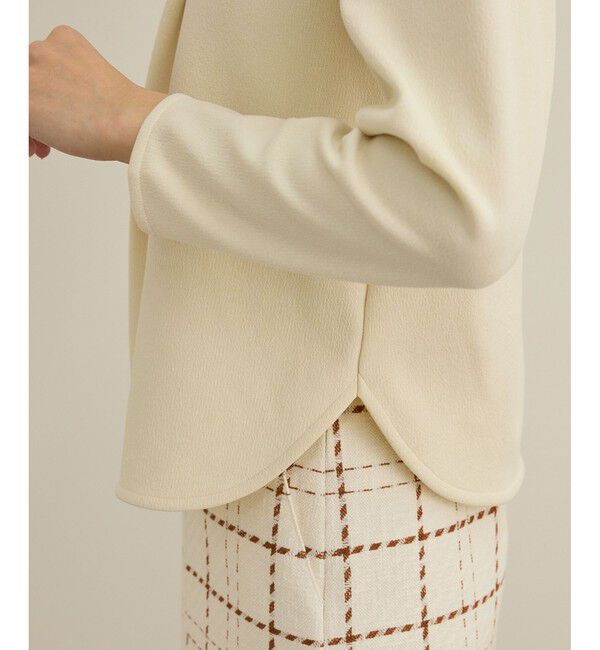 ROPE「【洗える】ジャガードニットプルオーバー（梨地プルオーバー）/セットアップ対応」|Tシャツ・カットソー|