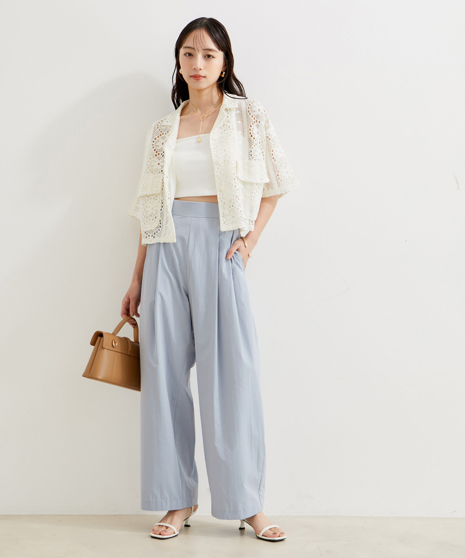 VIS「【洗える】タックギャザーパンツ」|その他|