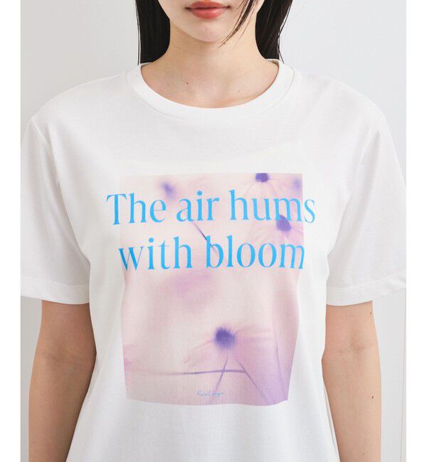 VIS「【接触冷感】フラワーフォト＆ロゴTシャツ」|Tシャツ・カットソー|