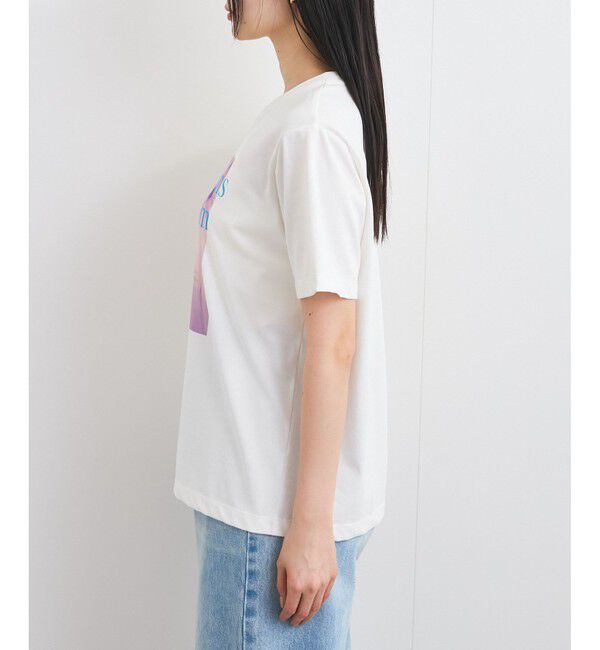 VIS「【接触冷感】フラワーフォト＆ロゴTシャツ」|Tシャツ・カットソー|