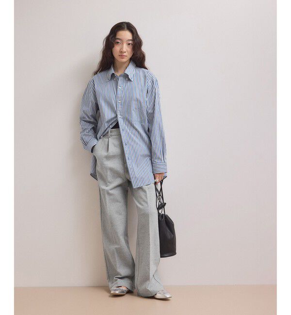 ADAM ET ROPE'「【WEB限定】スウェットワイドスラックス」|スラックス|