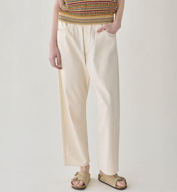 DANTON「DANTON | カラーデニム イージーパンツ WOMEN」|デニム|ECRU