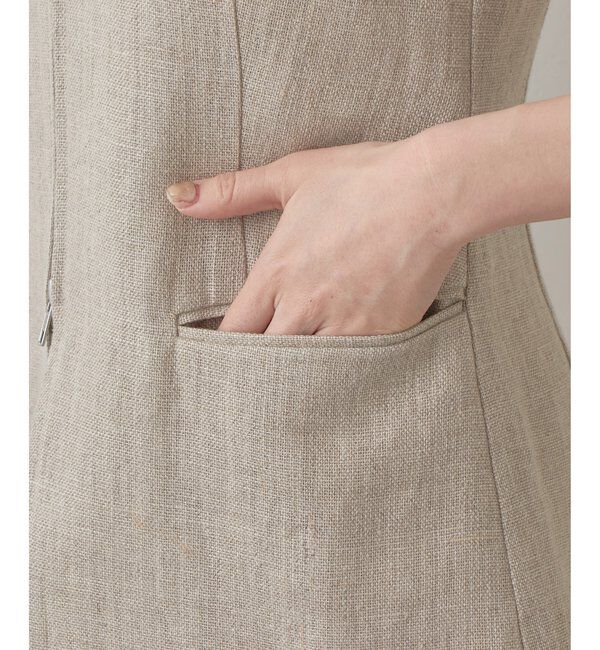 Drawing Numbers「【Drawing Numbers】ヘビーリネンクルーネックジレ」|ベスト・ジレ|