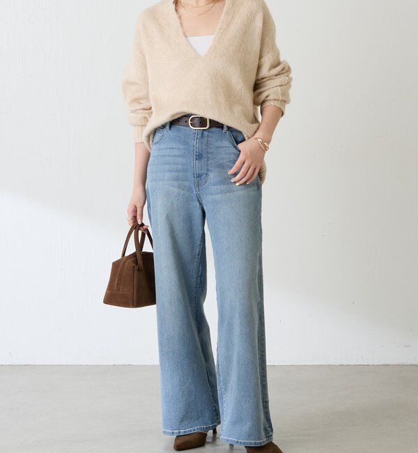  「【XLサイズ登場//累計販売1万超】リラックススーパーワイドデニム」|デニム|