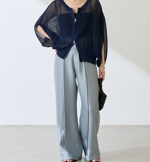  「サテンワイドパンツ」|チノ|