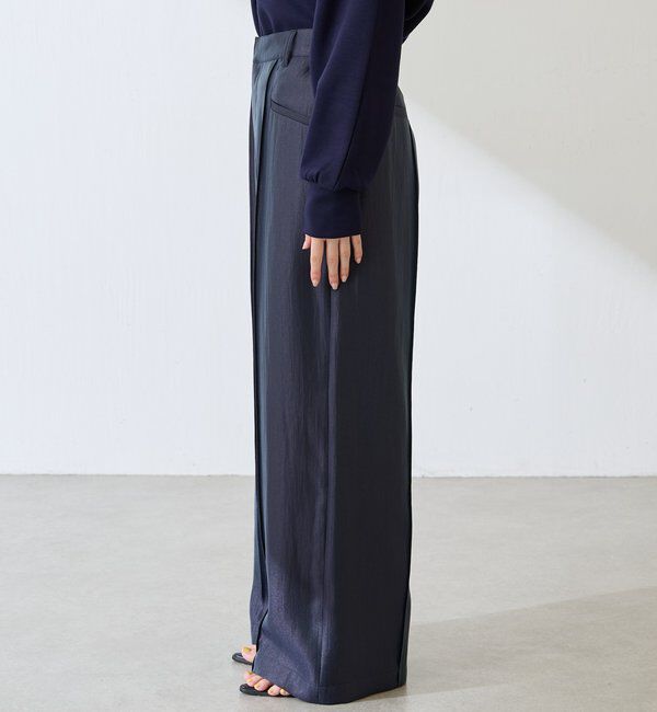  「サテンワイドパンツ」|チノ|