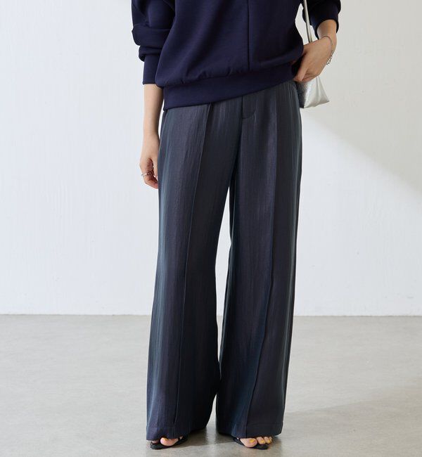  「サテンワイドパンツ」|チノ|