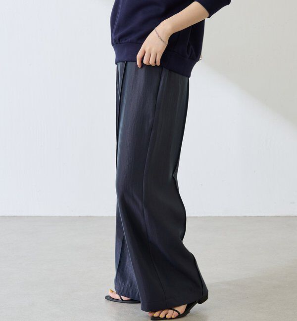  「サテンワイドパンツ」|チノ|