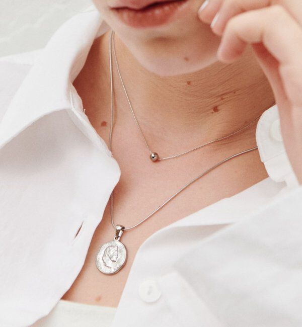  「【Sivelle./シヴェル】スモールボールショートネックレス/ステンレス」|リング|シルバー