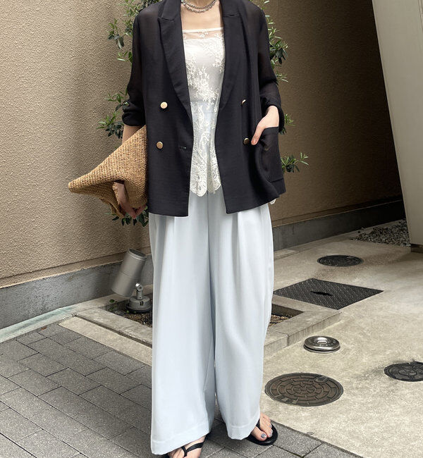  「【累計販売数3万枚突破/23色4サイズ展開！】タックワイドパンツ」|チノ|